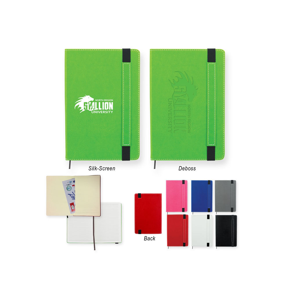 Custom Branded Charlotte Journal Notebook - Lime Green