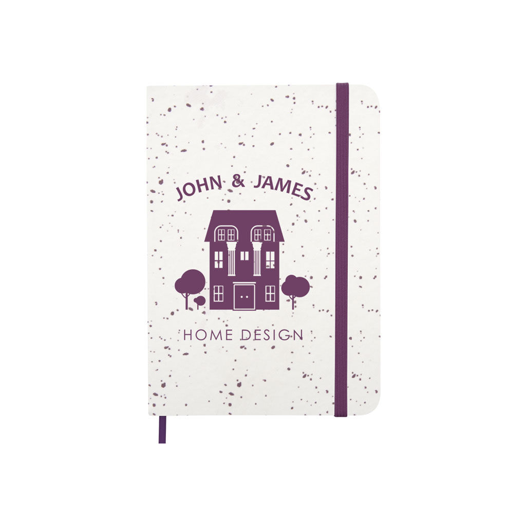 Custom Branded Fresco Journal - WhiteRed