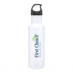 Branded 24 oz h2go Bolt Matte White