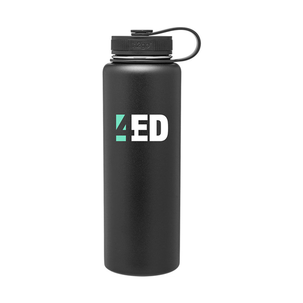 Branded 40 oz h2go Venture Matte Black