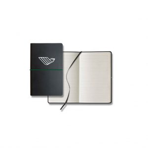 Branded Horizon Medium Ivory Journal Black/Green