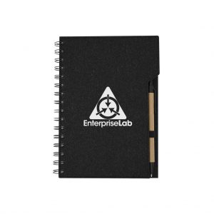 Branded Inspire Spiral Notebook Black