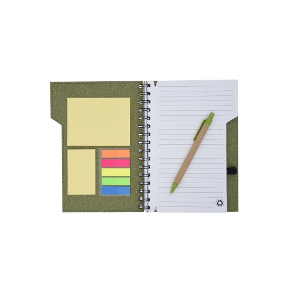 Branded Inspire Spiral Notebook Green