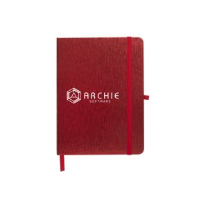 Branded Metallic Journal Notebook Silver