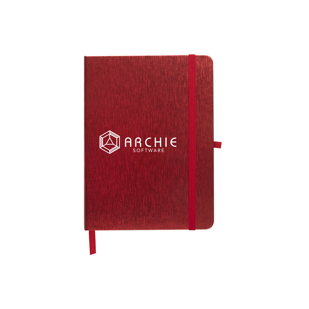 Custom Branded Metallic Journal Notebook - Silver