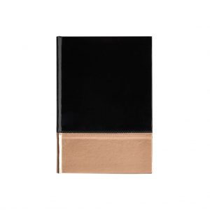 Branded Metallic Two-Tone Journal BlackRoseGold