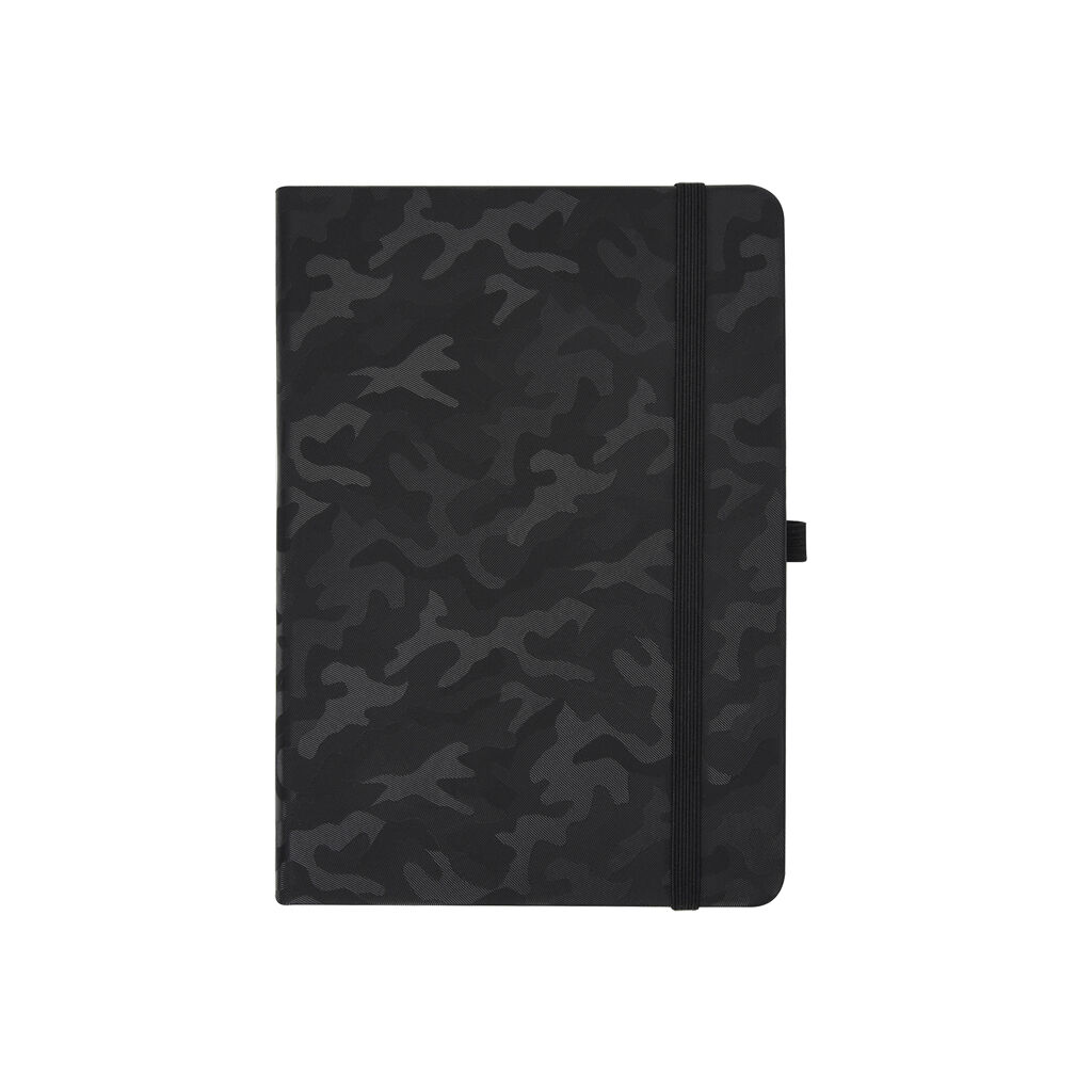 Custom Branded Midnight Camo Journal - Black