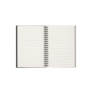 Branded Rubbery Spiral Notebook Black