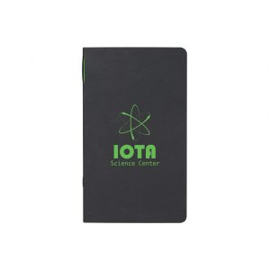 Branded Script Notebook BlackLimeGreen