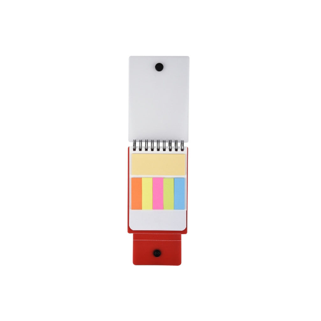 Branded Spiral Jotter with Adhesive Notes and Flags White