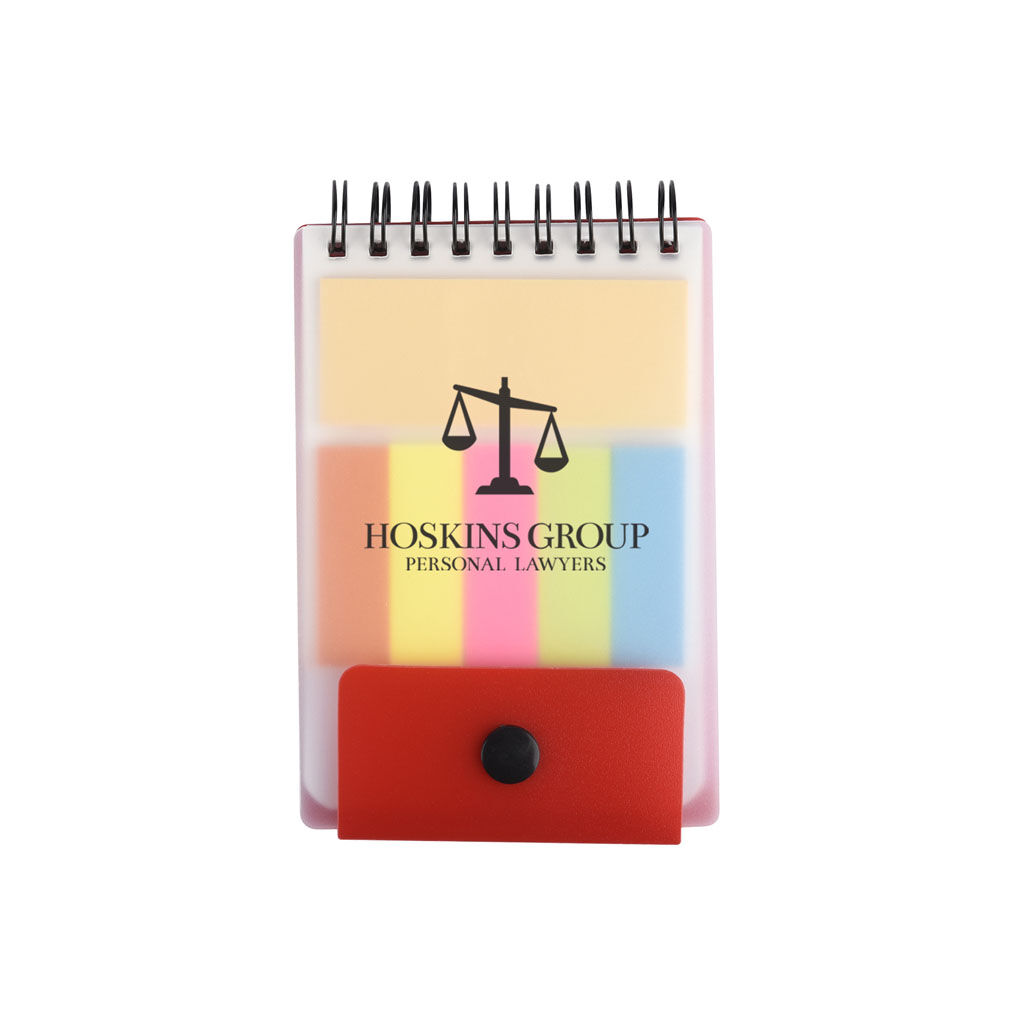 Custom Branded Spiral Jotter with Adhesive Notes and Flags
