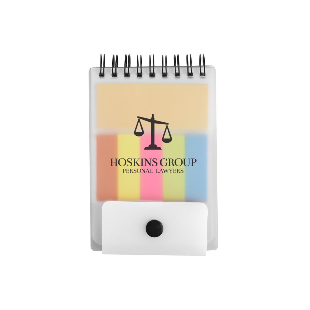 Custom Branded Spiral Jotter with Adhesive Notes and Flags