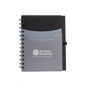 Branded Tri Pocket Notebook Black