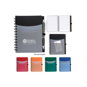 Branded Tri Pocket Notebook Orange