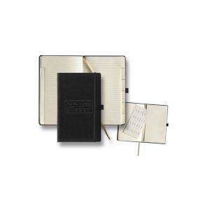 Branded Tucson Tabbed Medium Ivory Journal Black