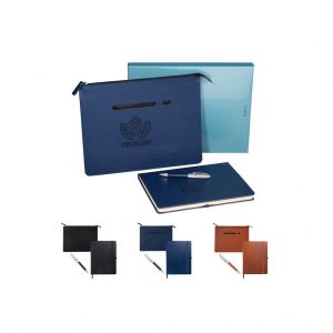 Branded Tuscany Creative Notetaker & Organizer Combo Navy Blue