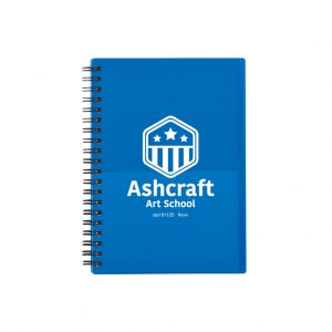 Branded Two-Tone Spiral Notebook Blue