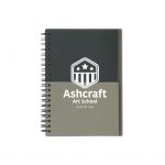 Custom Branded Two-Tone Spiral Notebook - Charcoal