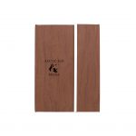 Custom Branded Woodgrain Padfolio with Sticky Notes and Flags - Dark Brown