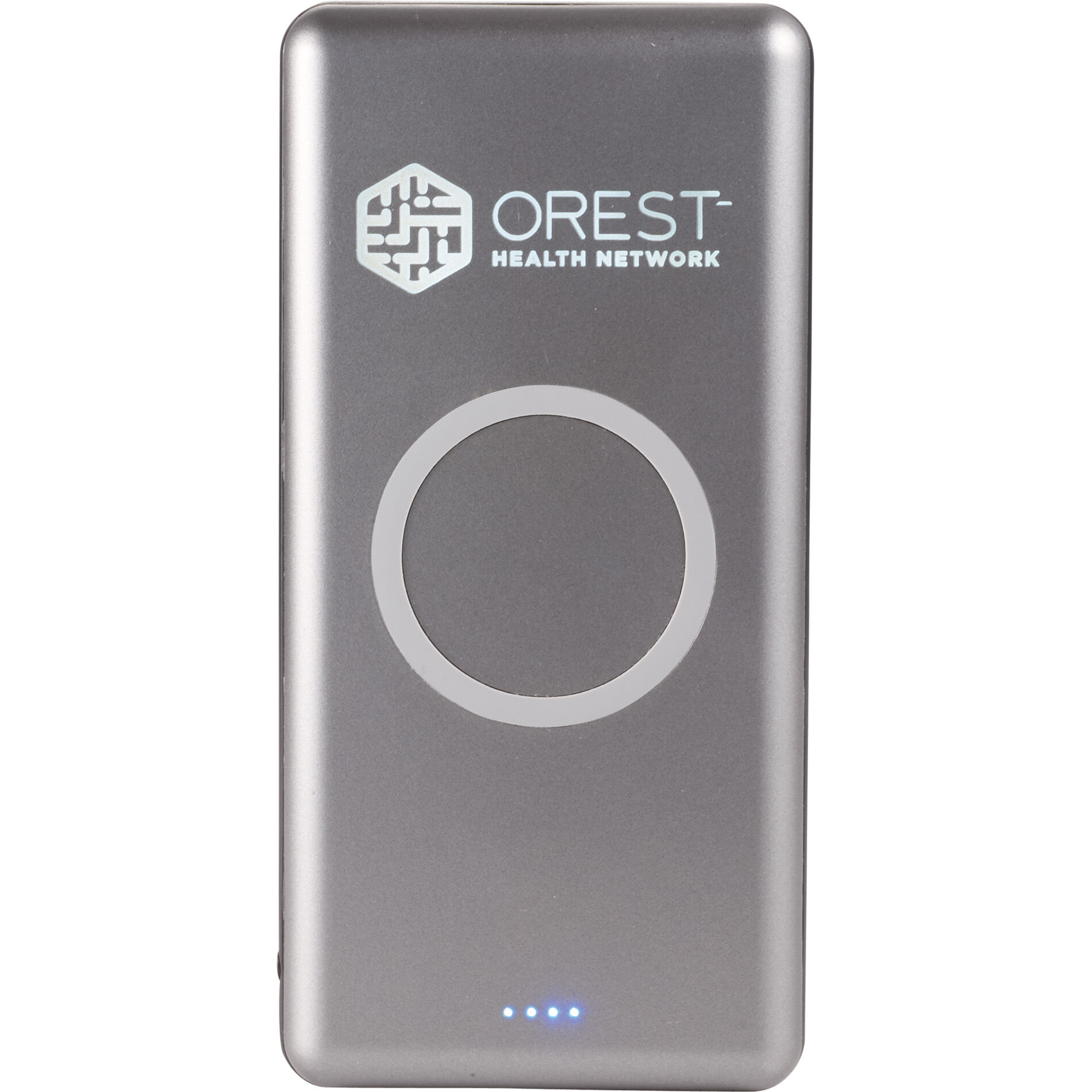 Branded UL Listed Light Up Qi 10000 Wireless Power Bank Gunmetal