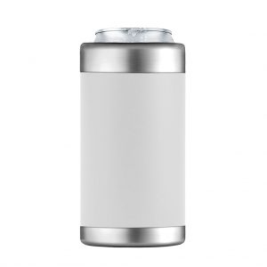 Branded 12 oz Tempercraft Can Cooler White