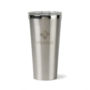 Branded 16 oz Corkcicle Tumbler Brushed Steel