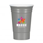 Branded 16 oz Party Cup Metallic Gray