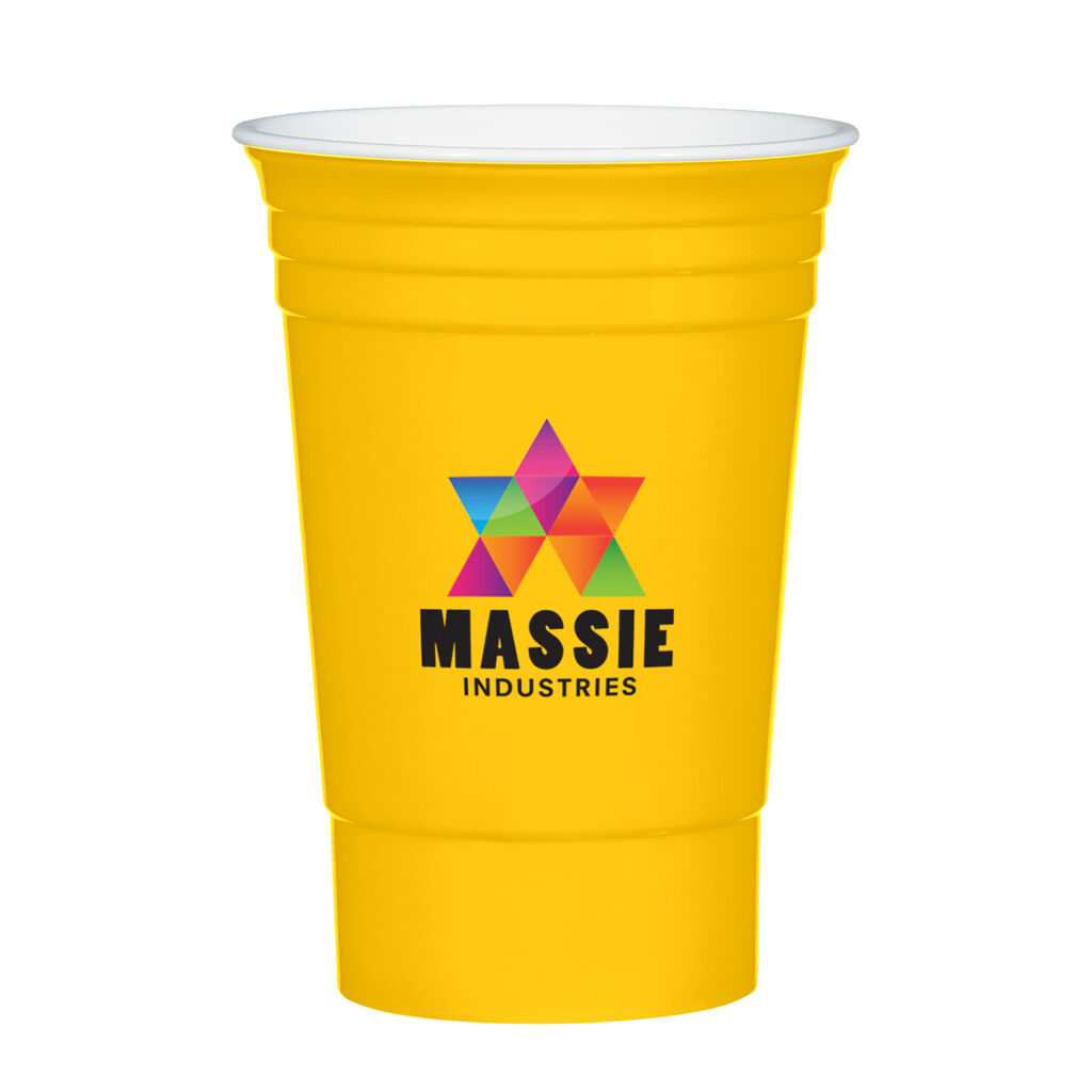 Custom Branded 16 oz Party Cup - Yellow