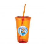 Custom Branded 16 oz Sedici Tumbler - Orange