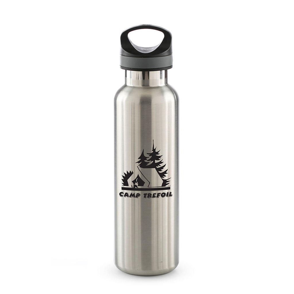 Branded 20 oz Basecamp Tundra Bottle Silver