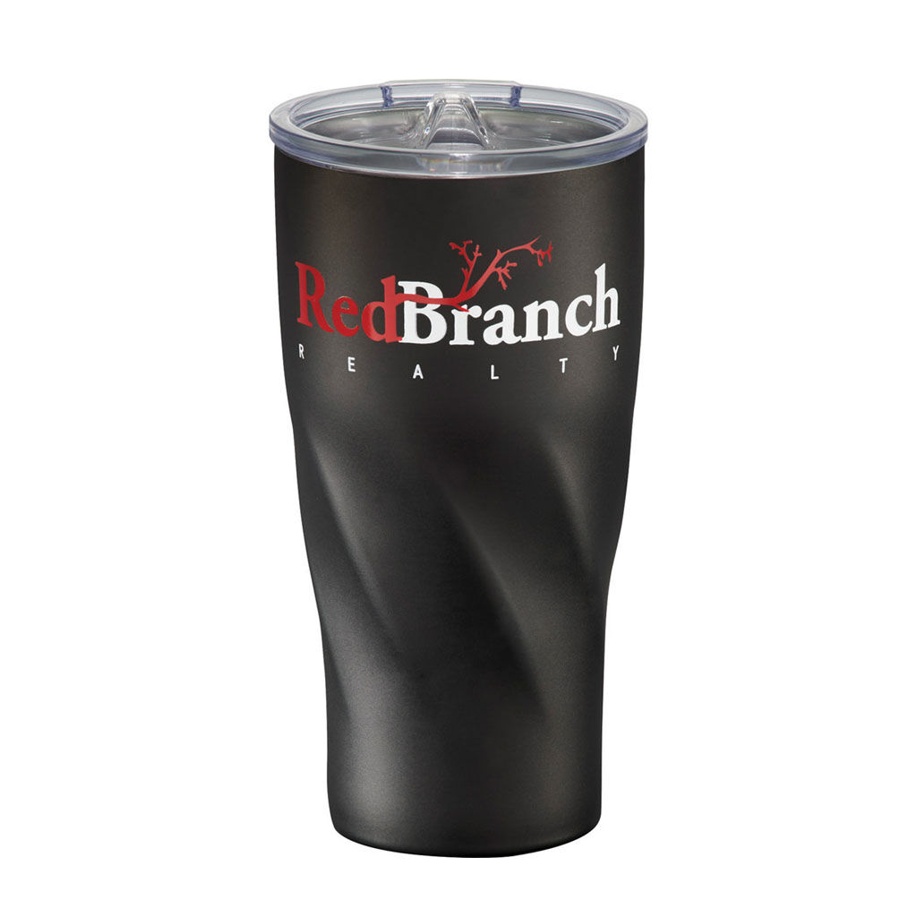 Branded 20 oz Hugo Copper Vacuum Insulated Tumbler Black