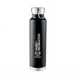 Branded 22 oz Thor Copper Vacuum Insulated Bottle Black