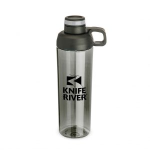 Branded 30 oz Zuma Two-Opening Water Bottle Gray