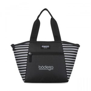 Branded Igloo® Mini Essential Lunch Cooler Black & White Stripes