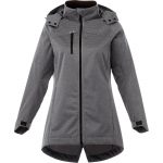 Custom Branded Womens Bergamo Softshell Jacket - Black Smoke