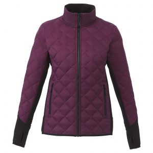 Branded Rougemont Hybrid Insulated Jacket (Female) Maroon/Black