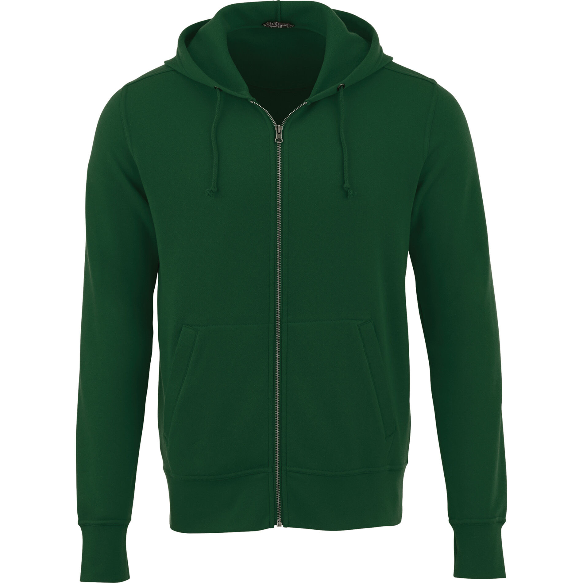 Custom Branded Cypress Fleece Zip Hoody (Male) - Forest Green