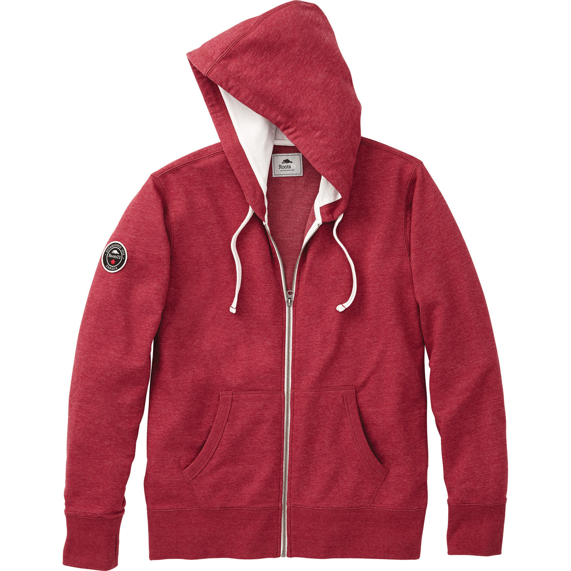 Custom Branded Roots73 Hoodies - Dark Red Heather