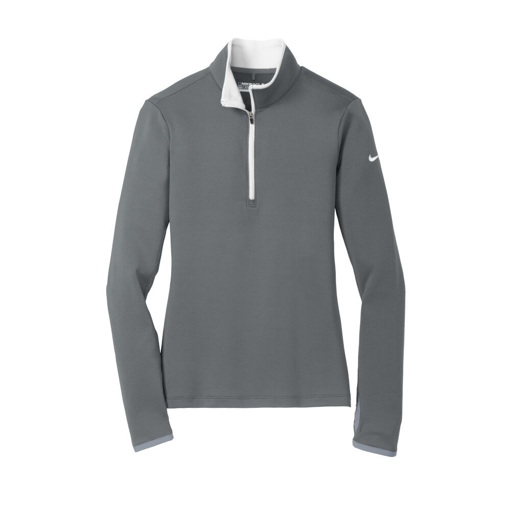 Custom Branded Nike Quarter Zips - Dark Grey/ White