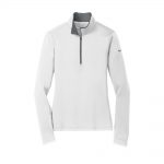 Custom Branded Nike Quarter Zips - White/ Dark Grey