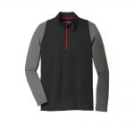 Custom Branded Nike Quarter Zips - Black/ Dark Grey/ Gym Red