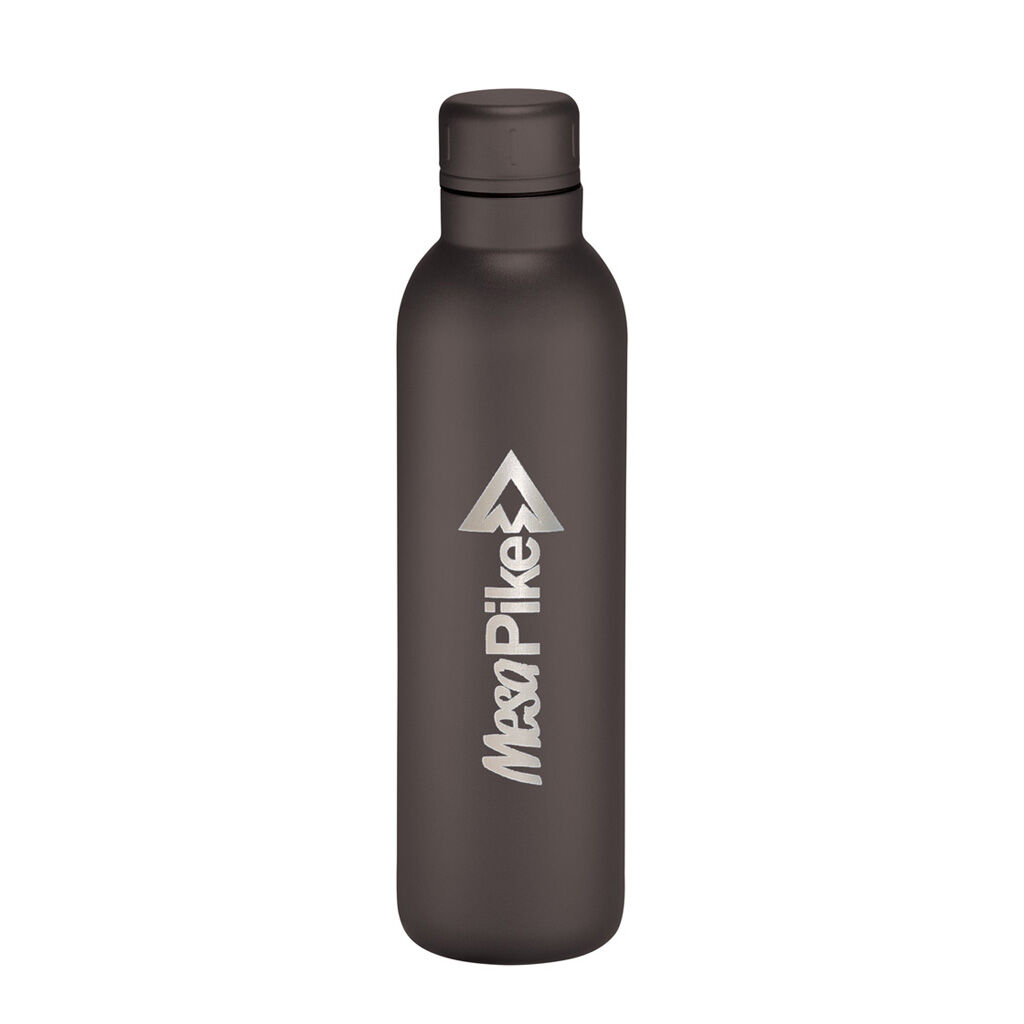 Branded 17 oz Thor Copper Vacuum Insulated Bottle Black