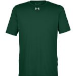 Custom Branded Under Armour T-Shirts - Forest Green/Metallic Silver