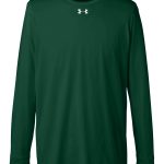 Branded Under Armour Men’s Long-Sleeve Locker Tee 2.0 Forest Green/Metallic Silver