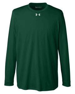 Branded Under Armour Men’s Long-Sleeve Locker Tee 2.0 Forest Green/Metallic Silver