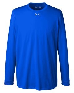 Branded Under Armour Men’s Long-Sleeve Locker Tee 2.0 Royal/Metallic Silver