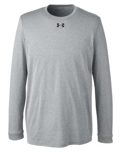 Branded Under Armour Men’s Long-Sleeve Locker Tee 2.0 True Grey Heather/Black