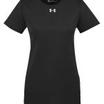 Branded Under Armour Ladies’ Locker T-Shirt 2.0 Black/Metallic Silver