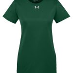 Branded Under Armour Ladies’ Locker T-Shirt 2.0 Forest Green/Metallic Silver