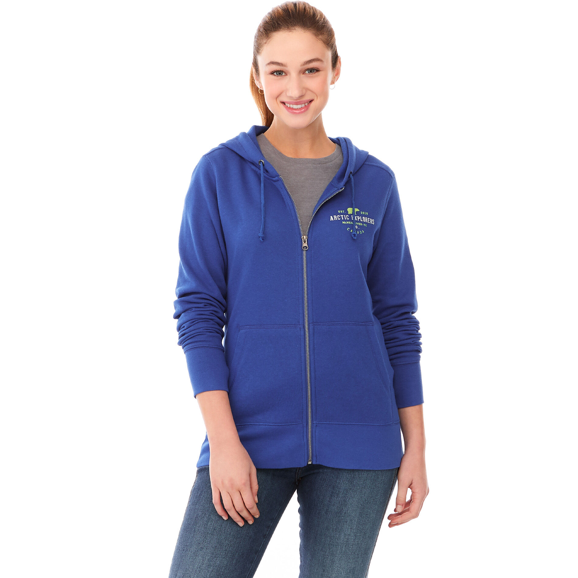 Custom Branded Cypress Fleece Zip Hoody (Female)